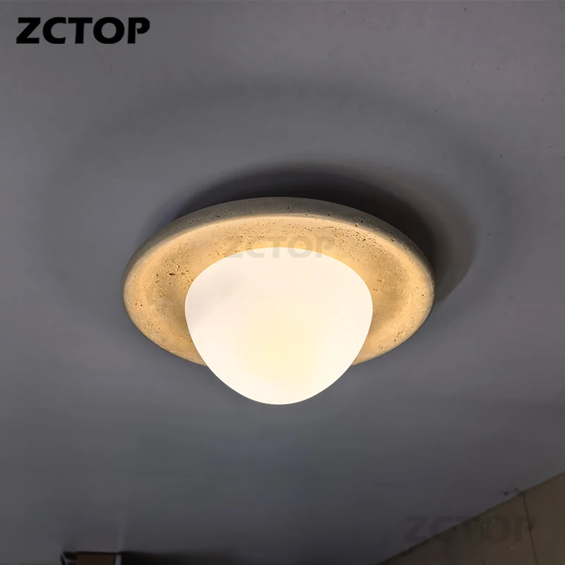 Natural Yellowstone Ceiling Light Wabi Sabi Circular Living Room Bedroom Decoration Ceiling Lamp Balcony Corridor Stone Lighting
Natural Yellowstone Ceiling Light Wabi Sabi Circular Living Room Bedroom Decoration Ceiling Lamp Balcony Corridor Stone Lighting
