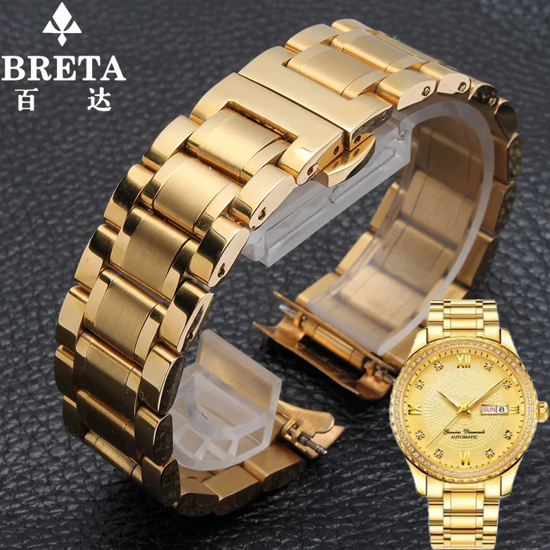 18mm19mm20mm21mm22mm solid stainless steel watch band for Casio ORIENT Citizen Omega Tuhao gold bracelet with Butterfly clasp
18mm19mm20mm21mm22mm solid stainless steel watch band for Casio ORIENT Citizen Omega Tuhao gold bracelet with Butterfly clasp