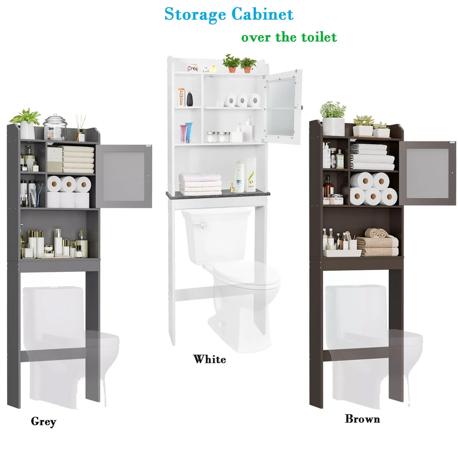 US Over The Toilet Bathroom Storage MDF Cabinet Organizer Adjustable Shelf 3 Colors
US Over The Toilet Bathroom Storage MDF Cabinet Organizer Adjustable Shelf 3 Colors