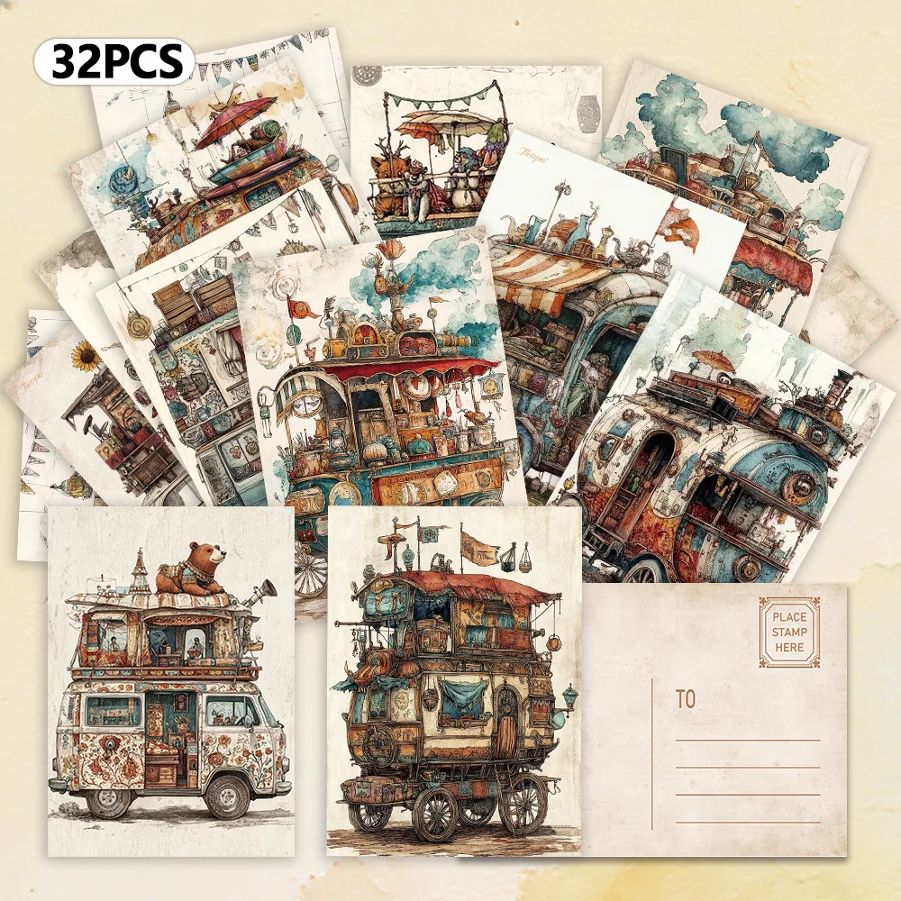 32pcs, Fantasy RV postcards, wall stickers, mailing cards, greeting cards, DIY postcards, commemorative postcards
32pcs, Fantasy RV postcards, wall stickers, mailing cards, greeting cards, DIY postcards, commemorative postcards