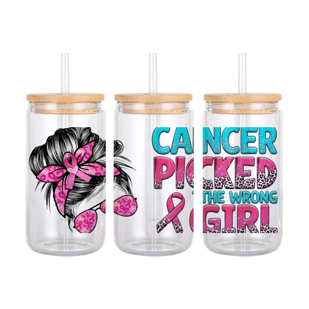Pink Cancer Ribbon Pattern UV DTF Transfer Sticker Waterproof Transfers Decals For 16oz Glass Cup Wrap Stickers
Pink Cancer Ribbon Pattern UV DTF Transfer Sticker Waterproof Transfers Decals For 16oz Glass Cup Wrap Stickers