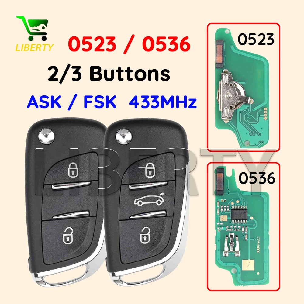 Liberty для Peugeot 107 207 307 308 CE0536/0523 для Citroen C4 C5 C6 C8 Xsara Picasso 2 3 кнопки дистанционного ключа автомобиля ASK/FSK 434 МГц
Liberty для Peugeot 107 207 307 308 CE0536/0523 для Citroen C4 C5 C6 C8 Xsara Picasso 2 3 кнопки дистанционного ключа автомобиля ASK/FSK 434 МГц