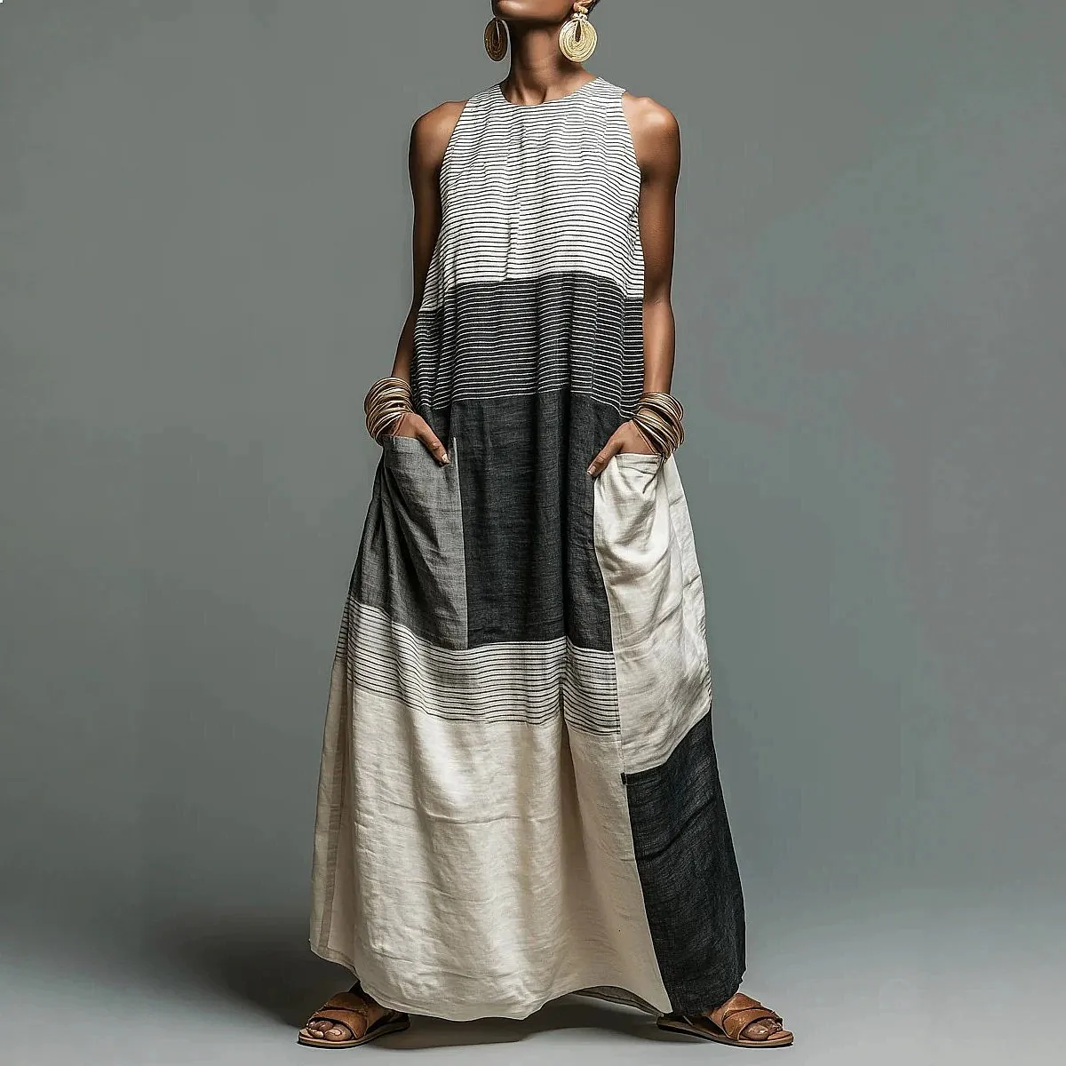 Summer Women Sleeveless Loose Long Casual Dress Dresses Spring Summer Flowy
Summer Women Sleeveless Loose Long Casual Dress Dresses Spring Summer Flowy