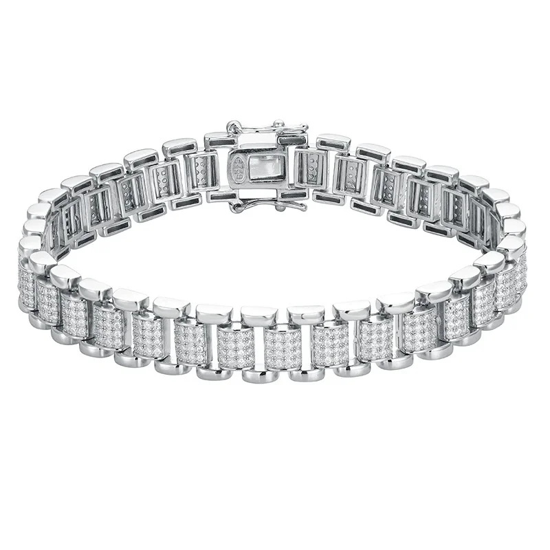 ZFSILVER модный классический серебряный цвет 925, D, полный муассанит, браслет-цепочка для часов, мужские и женские аксессуары, роскошные ювелирные изделия, подарок SL021
ZFSILVER модный классический серебряный цвет 925, D, полный муассанит, браслет-цепочка для часов, мужские и женские аксессуары, роскошные ювелирные изделия, подарок SL021