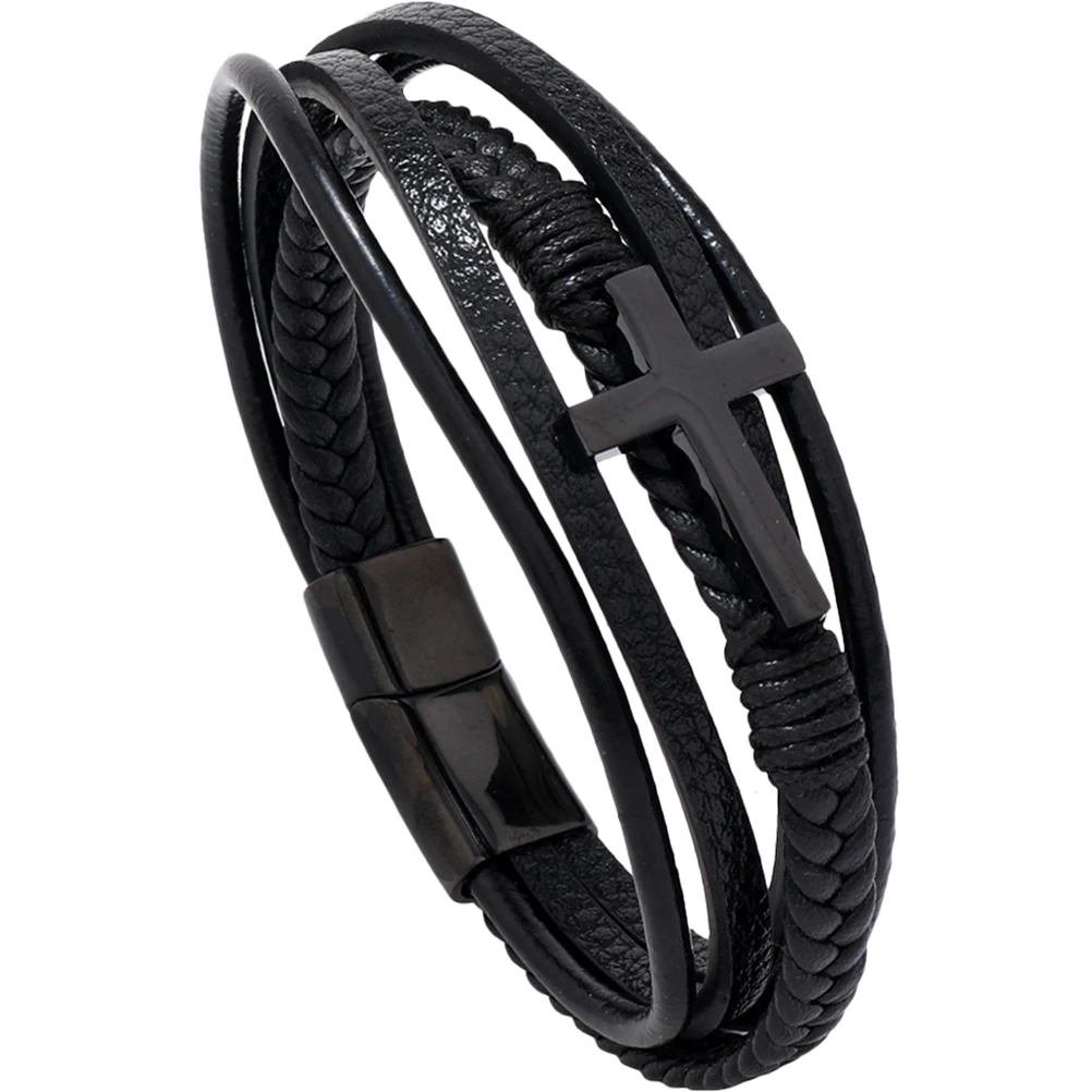 Bracelet Punk Braided Smooth Surface CrossDecoration MagneticBuckle Personalized Festival RetroBracelet Mens Jewelry
Bracelet Punk Braided Smooth Surface CrossDecoration MagneticBuckle Personalized Festival RetroBracelet Mens Jewelry