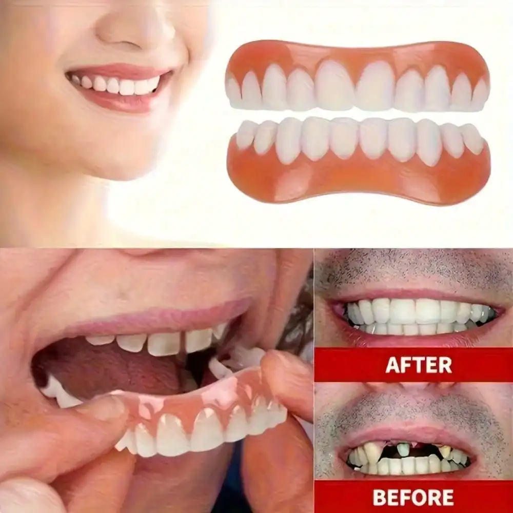 Temporary Cosmetic Teeth Cover Set, Self-Wearing Bite Plates For Most Teeth Types, At Home Comfortable Cosmetic Tooth Cover Kit
Temporary Cosmetic Teeth Cover Set, Self-Wearing Bite Plates For Most Teeth Types, At Home Comfortable Cosmetic Tooth Cover Kit