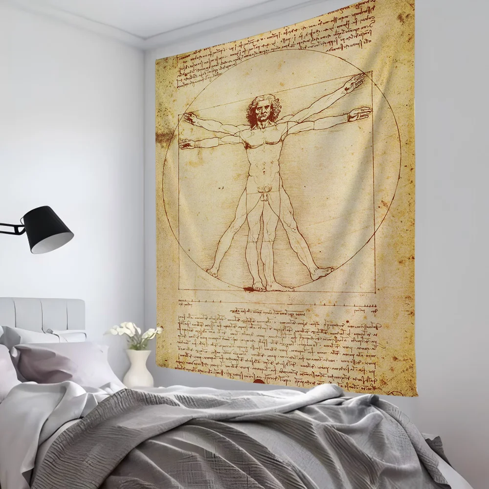 1pc Leonardo Da Vinci Manuscript Vitruvian Man Tapestry Room Decor Wall Cloth Party Hanging Background Room Decor Baby Room
1pc Leonardo Da Vinci Manuscript Vitruvian Man Tapestry Room Decor Wall Cloth Party Hanging Background Room Decor Baby Room