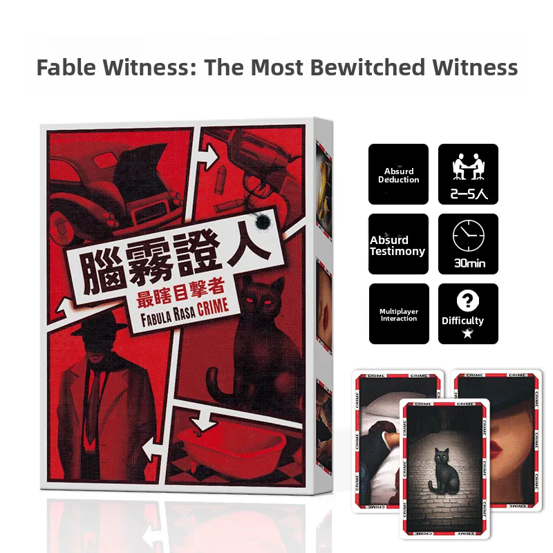Fabula Rasa Crime Tabletop Game Card Crime Investigation Deduction Game Most Blind Witness Brain Fog Witness Board Game
Fabula Rasa Crime Tabletop Game Card Crime Investigation Deduction Game Most Blind Witness Brain Fog Witness Board Game