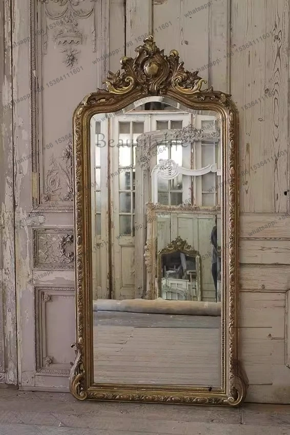Italian solid wood carving flower dressing mirror French gold antique floor-to-ceiling European princess mirror
Italian solid wood carving flower dressing mirror French gold antique floor-to-ceiling European princess mirror