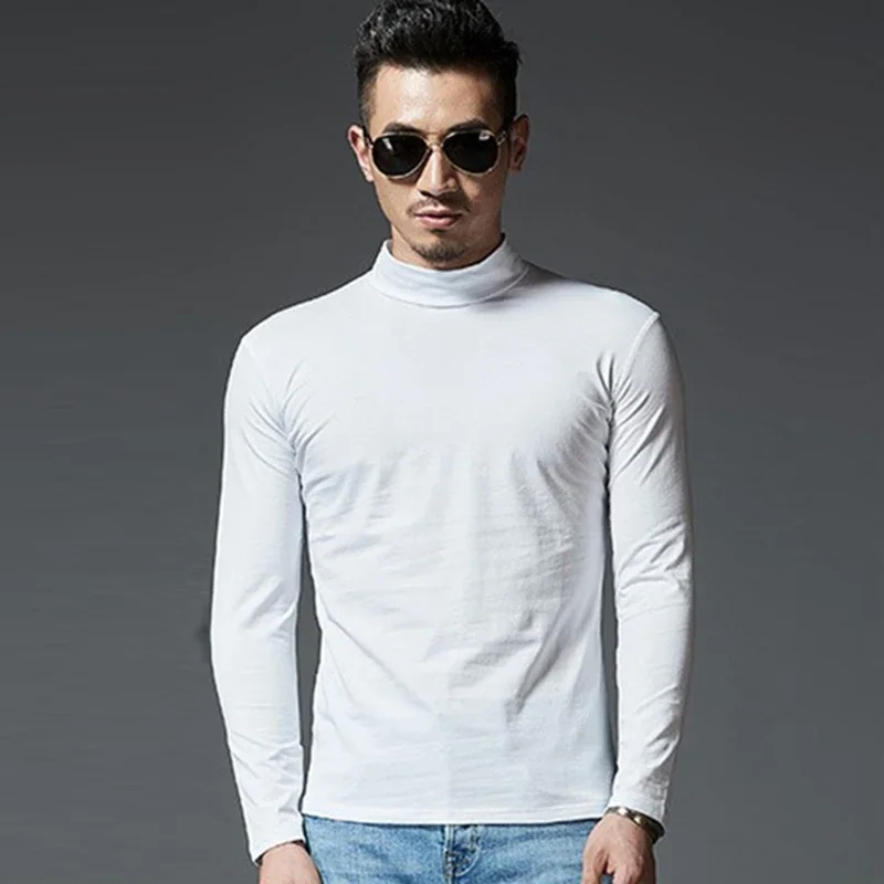 Men's High-neck Thin Long-sleeved T-shirt Bottoming Shirt Casual Slim Turtleneck Winter Warm Tops Pullover Solid Color T-Shirt
Men's High-neck Thin Long-sleeved T-shirt Bottoming Shirt Casual Slim Turtleneck Winter Warm Tops Pullover Solid Color T-Shirt