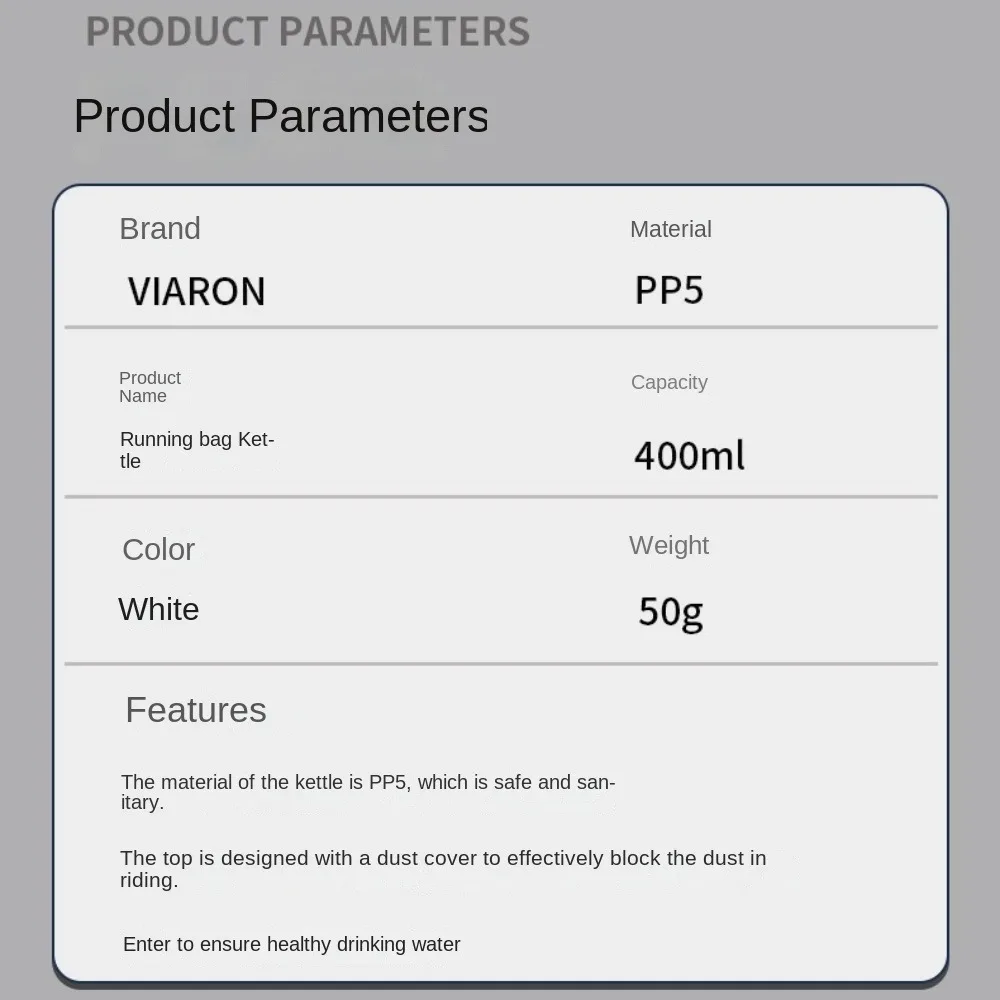 Drink Jug 350ml Marathon Hydration Cup PP5 Seal Sports Kettle Dustproof Leak Proof Cycling Water Bottle Running
Drink Jug 350ml Marathon Hydration Cup PP5 Seal Sports Kettle Dustproof Leak Proof Cycling Water Bottle Running