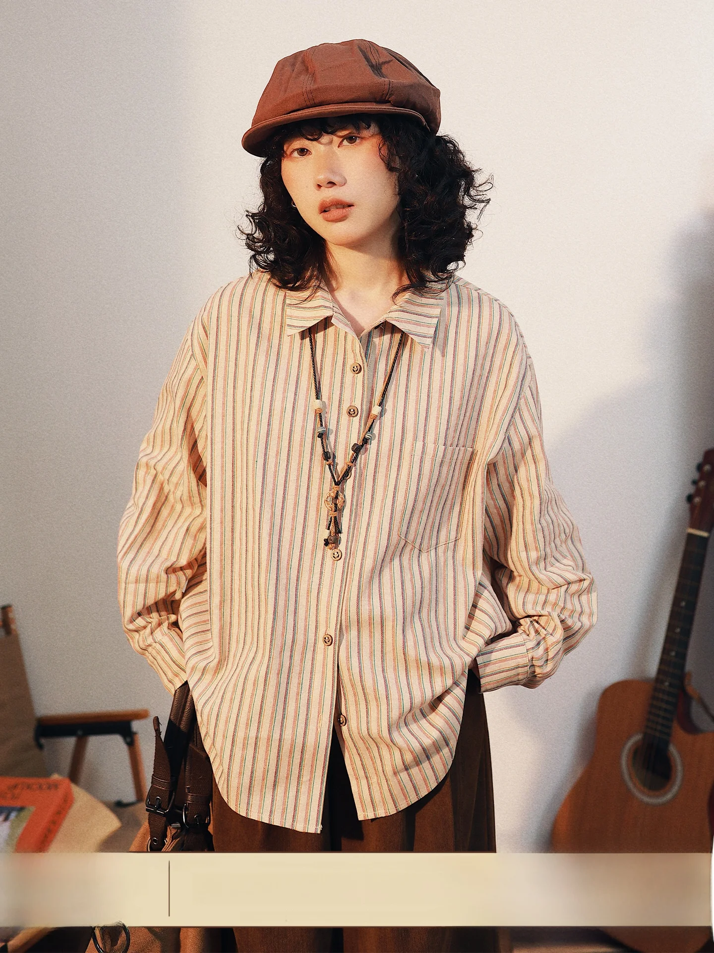 Ретро-рубашка в полоску, свободного кроя, на пуговицах, из хлопка, для женщин, весна-осень, AITA STU Trrow Store Face De...
Ретро-рубашка в полоску, свободного кроя, на пуговицах, из хлопка, для женщин, весна-осень, AITA STU Trrow Store Face De...