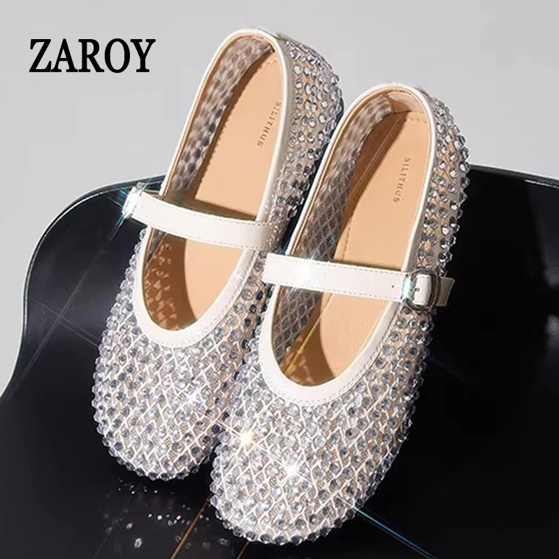 ZAROY Women Mesh Ballet Flats Bling Crystal Rhinestone Mary Jane Shoes Round Toe Breathable Casual Walking Shoes Sandals Zapatos
ZAROY Women Mesh Ballet Flats Bling Crystal Rhinestone Mary Jane Shoes Round Toe Breathable Casual Walking Shoes Sandals Zapatos
