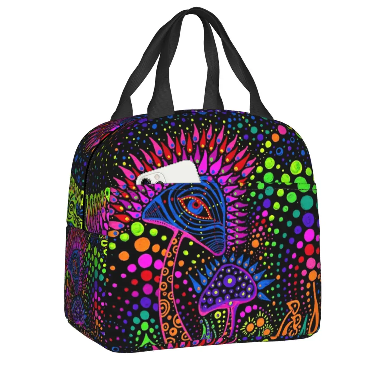 Custom Psychedelic Magic Mushrooms Print Lava Portable Lunch Box Women Multifunction Thermal Cooler Food Insulated Lunch Bag
Custom Psychedelic Magic Mushrooms Print Lava Portable Lunch Box Women Multifunction Thermal Cooler Food Insulated Lunch Bag