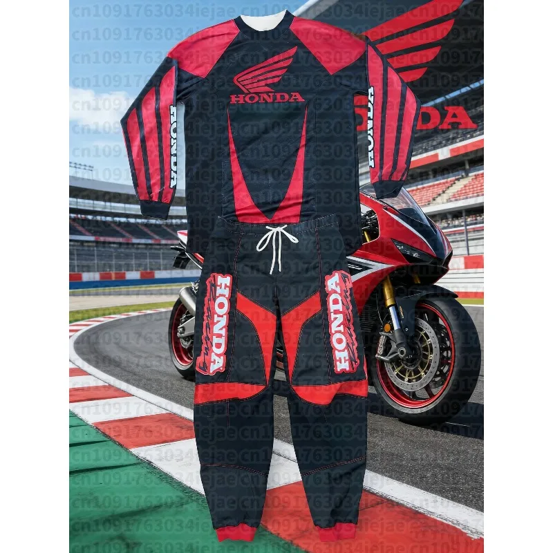 2025 Honda Racing Moto Jersey and Pant Set Men's Long Sleeve Breathable Quick-Drying Super Racing Gear Top and Bottoms Combo
2025 Honda Racing Moto Jersey and Pant Set Men's Long Sleeve Breathable Quick-Drying Super Racing Gear Top and Bottoms Combo