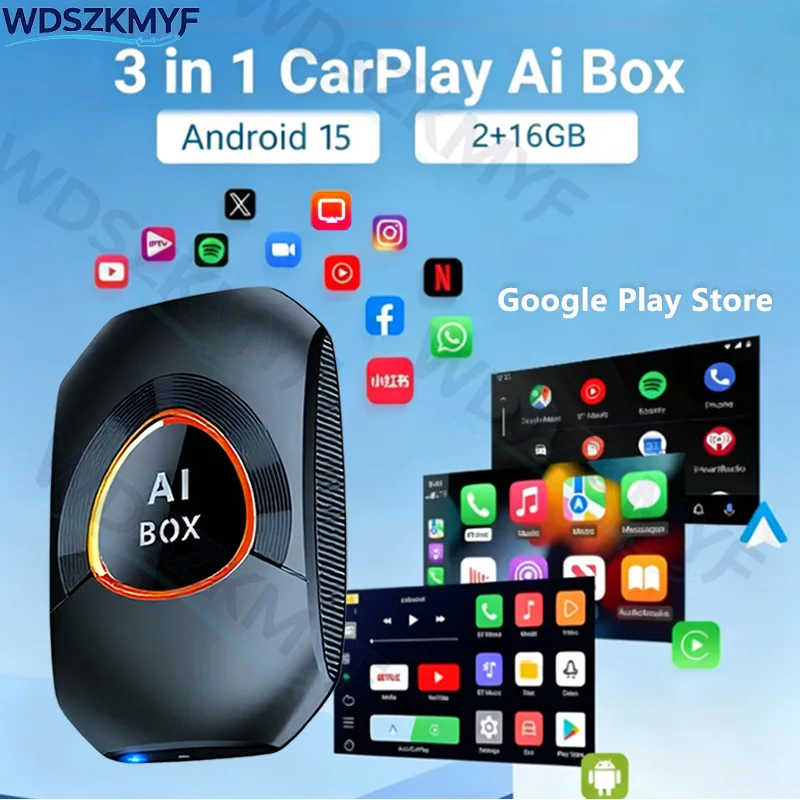 CarPlay Smart AI Box Android Auto New Android 15 Wireless CarPlay Adapter Mirrolink 2+16G Car Tv Box For YouTube and Netflix
CarPlay Smart AI Box Android Auto New Android 15 Wireless CarPlay Adapter Mirrolink 2+16G Car Tv Box For YouTube and Netflix