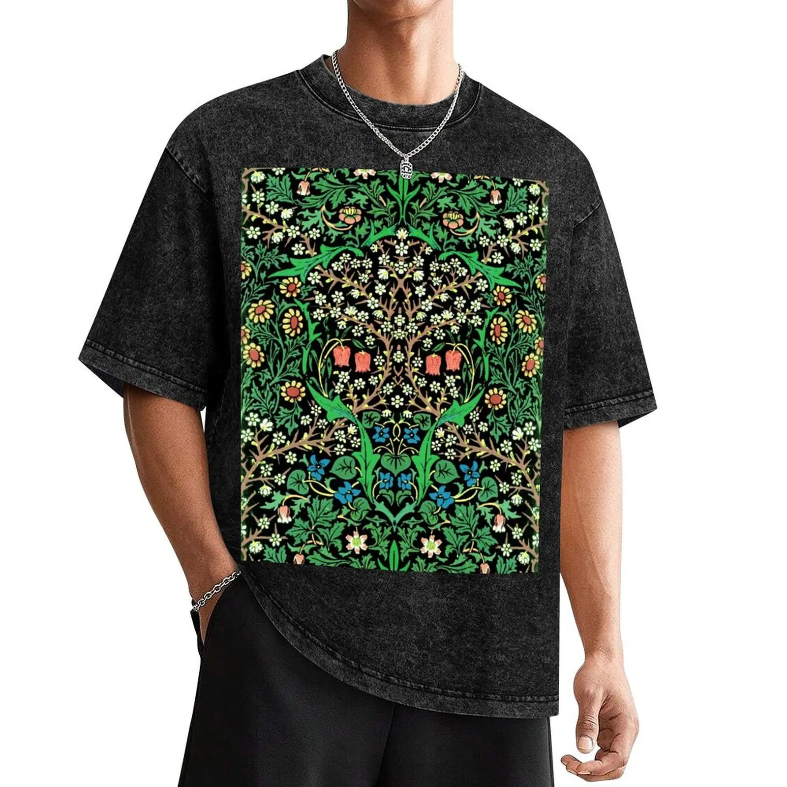 William Morris Jacobean Floral, Black Background T-Shirt graphics anime tshirt clothes for men
William Morris Jacobean Floral, Black Background T-Shirt graphics anime tshirt clothes for men