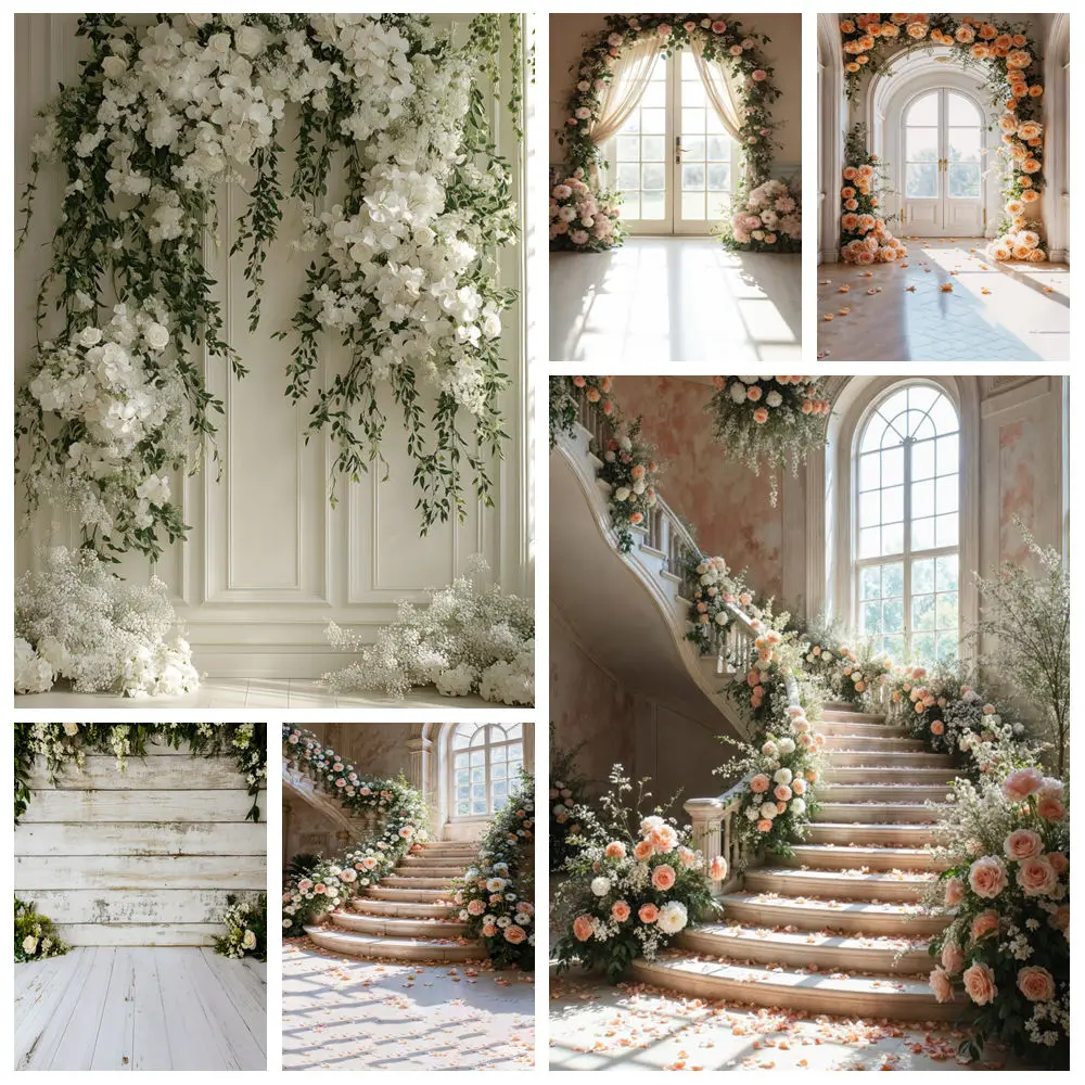 Wedding Flower Photography Backdrop Elegant Floral White Rose Castle Palace Stairs Bridal Shower Portrait Photo Background Decor
Wedding Flower Photography Backdrop Elegant Floral White Rose Castle Palace Stairs Bridal Shower Portrait Photo Background Decor