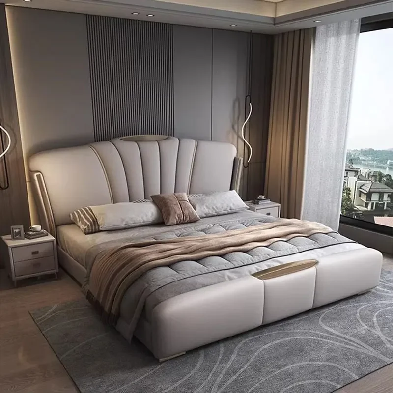 Красивая двуспальная кровать с каркасом King Size, деревянная кожаная роскошная двуспальная кровать в скандинавском стиле, современная мебель для спальни Letto Matrimoniale
Красивая двуспальная кровать с каркасом King Size, деревянная кожаная роскошная двуспальная кровать в скандинавском стиле, современная мебель для спальни Letto Matrimoniale