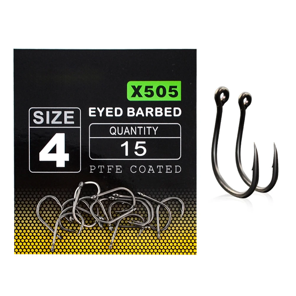 15pcs High Carbon Steel Barbed Fish Hook With Eye Carp Fishing Hook Outdoor Fishing Tools Replacement Parts For Lake Fishing
15pcs High Carbon Steel Barbed Fish Hook With Eye Carp Fishing Hook Outdoor Fishing Tools Replacement Parts For Lake Fishing