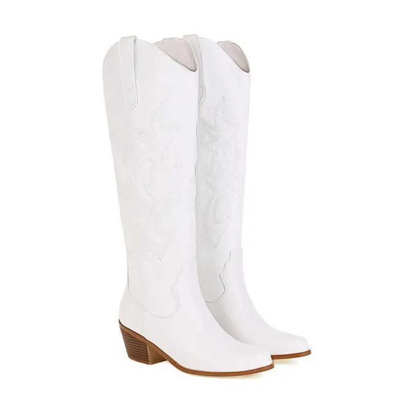 Women's Autumn Boots Knee-High Embroidery PU 6CM Square High Heels Mature Concise Sewing Women Shoes Yellow
Women's Autumn Boots Knee-High Embroidery PU 6CM Square High Heels Mature Concise Sewing Women Shoes Yellow
