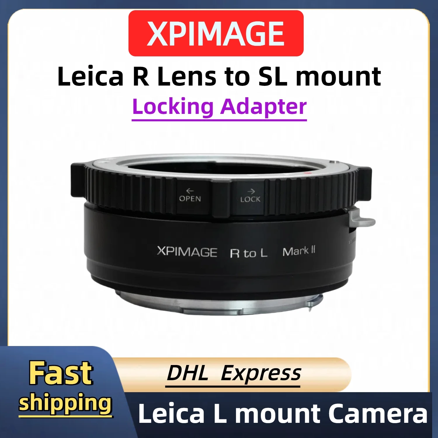 Крепление XPIMAGE LR-L для объектива Leica R в полнокадровую беззеркальную камеру Leica L, крепление R на L, Panasonic S5 S1H S1R SIGMA fp mark II
Крепление XPIMAGE LR-L для объектива Leica R в полнокадровую беззеркальную камеру Leica L, крепление R на L, Panasonic S5 S1H S1R SIGMA fp mark II