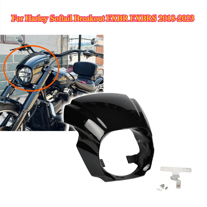 Motorcycle Headlight Faring Cover Front Windshield Fit For Harley Softail Breakout FXBR FXBRS 2018-2023 Modification parts
Motorcycle Headlight Faring Cover Front Windshield Fit For Harley Softail Breakout FXBR FXBRS 2018-2023 Modification parts