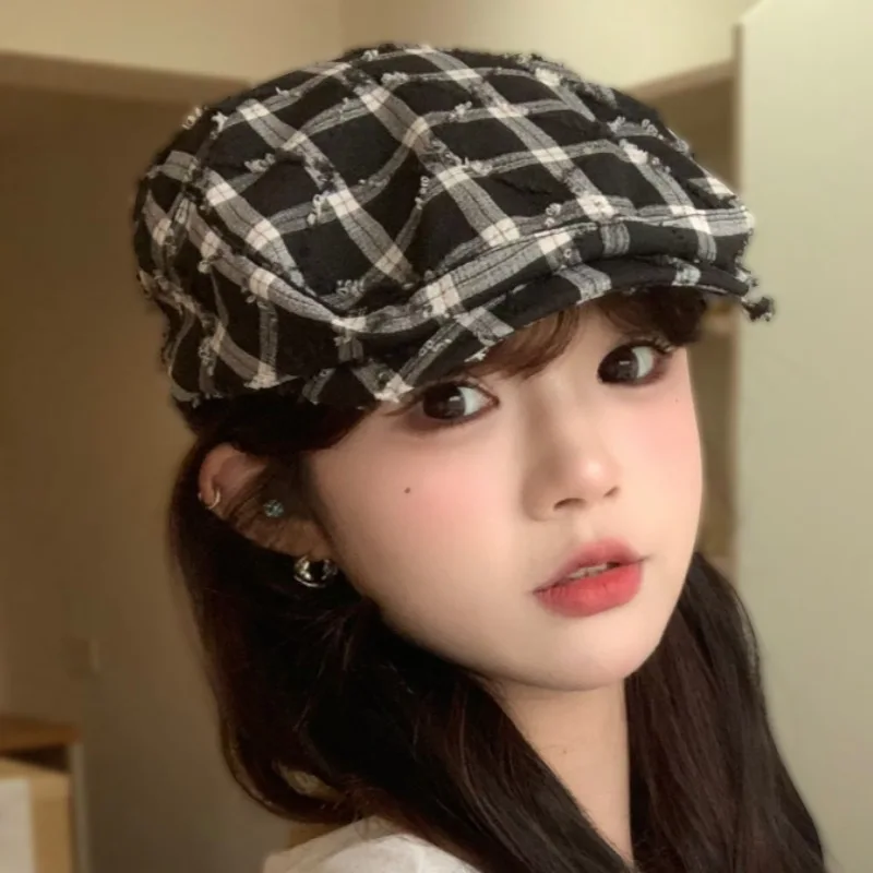 Korean Fashion Plaid Women's Berets Spring Autumn Octagonal Painter Cap Casual Vintage Newsboy Cap Female New
Korean Fashion Plaid Women's Berets Spring Autumn Octagonal Painter Cap Casual Vintage Newsboy Cap Female New