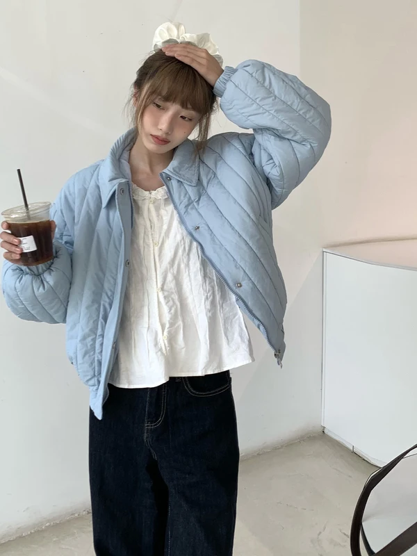 Cotton Jaet Loose Fit Turn-down Collar Lightweight Vertical Stripe Texture Sweet Korean Sle Winter Coat
Cotton Jaet Loose Fit Turn-down Collar Lightweight Vertical Stripe Texture Sweet Korean Sle Winter Coat