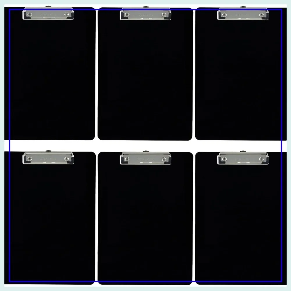 Plastic Clipboard Opaque Color Letter Size Low Profile Clip (Pack of 6) Black
Plastic Clipboard Opaque Color Letter Size Low Profile Clip (Pack of 6) Black