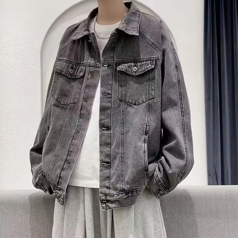 Men Denim Jacket Retro Hop Style Denim Jacket with Multi Pockets Plus Size Fit for Men Streetwear Coat with Single-breasted
Men Denim Jacket Retro Hop Style Denim Jacket with Multi Pockets Plus Size Fit for Men Streetwear Coat with Single-breasted