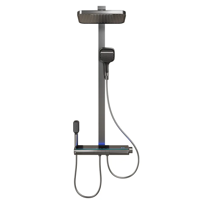 Wall rack shower set, constant temperature digital display, bathroom, bathroom, pressurized milk white shower
Wall rack shower set, constant temperature digital display, bathroom, bathroom, pressurized milk white shower