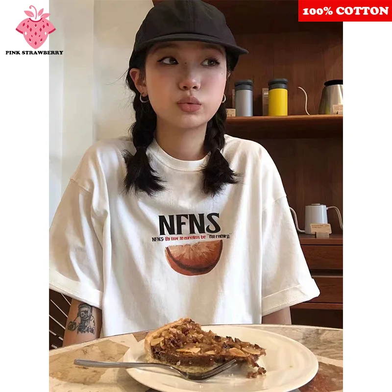 100% cotton T-shirt Women's Summer 2025 New American Fashion Short Sleeve Pattern Print T-shirt Round neck Top Female clothing
100% cotton T-shirt Women's Summer 2025 New American Fashion Short Sleeve Pattern Print T-shirt Round neck Top Female clothing