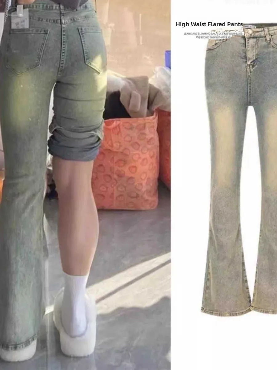 American Retro Flared Jeans Women's Spring Autumn New High Waist plus Size Fat MM Slim Straight Leg Wide Leg Pants
American Retro Flared Jeans Women's Spring Autumn New High Waist plus Size Fat MM Slim Straight Leg Wide Leg Pants