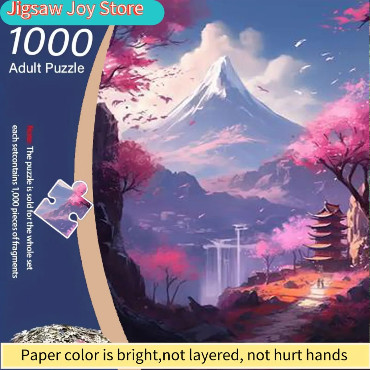 Пазл из 1000 деталей для взрослых с изображением сцены, где падают розовые лепестки деревьев у входа в пещеру, величественные горы в фоне.
Пазл из 1000 деталей для взрослых с изображением сцены, где падают розовые лепестки деревьев у входа в пещеру, величественные горы в фоне.