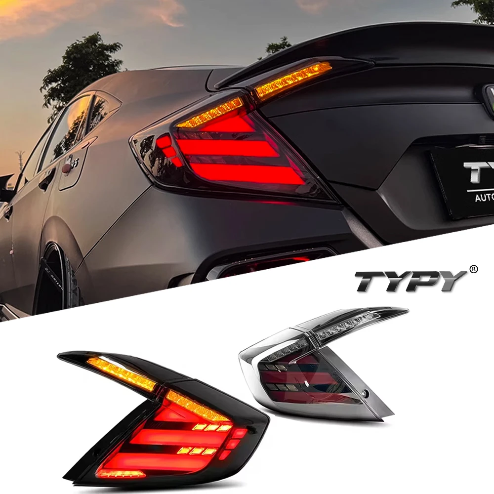 Автомобильный TYPY для Honda Civic 10th задний фонарь 2016-2021, обновление, модифицированный для нового DRL, динамический указатель поворота, светодиодный задний фонарь, автоаксессуары
Автомобильный TYPY для Honda Civic 10th задний фонарь 2016-2021, обновление, модифицированный для нового DRL, динамический указатель поворота, светодиодный задний фонарь, автоаксессуары