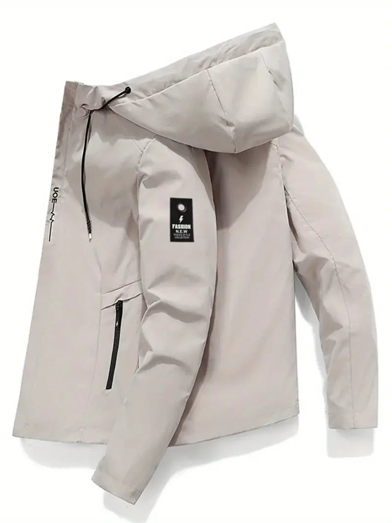 Men's Outdoor Windproof WaterproofJacket Letter Print Casual Hooded CoatSolid Color Blue Black Beige Plus SizeS-3XL
Men's Outdoor Windproof WaterproofJacket Letter Print Casual Hooded CoatSolid Color Blue Black Beige Plus SizeS-3XL