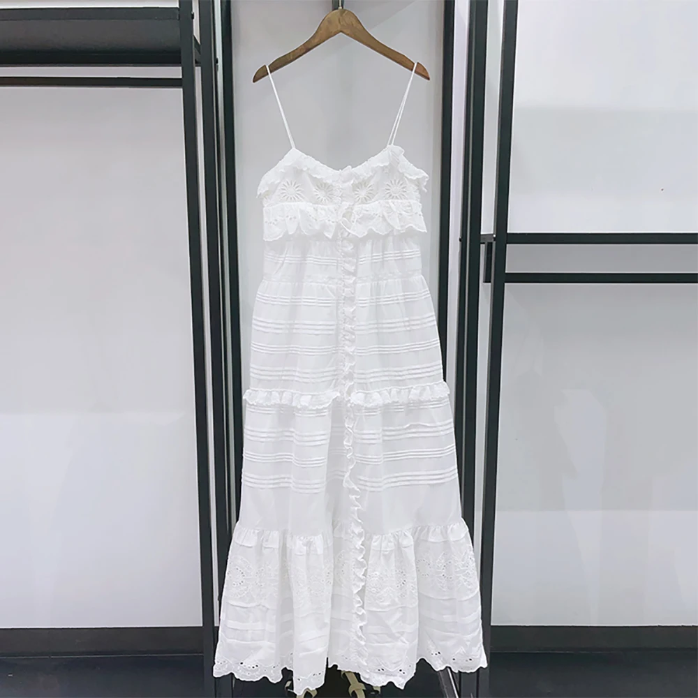 2026 Summer 100% Cotton Spaghetti Strap Maxi Dress for Women Eyelet Ruffle Tiered Long Sundress Casual Holiday A Line Dress
2026 Summer 100% Cotton Spaghetti Strap Maxi Dress for Women Eyelet Ruffle Tiered Long Sundress Casual Holiday A Line Dress