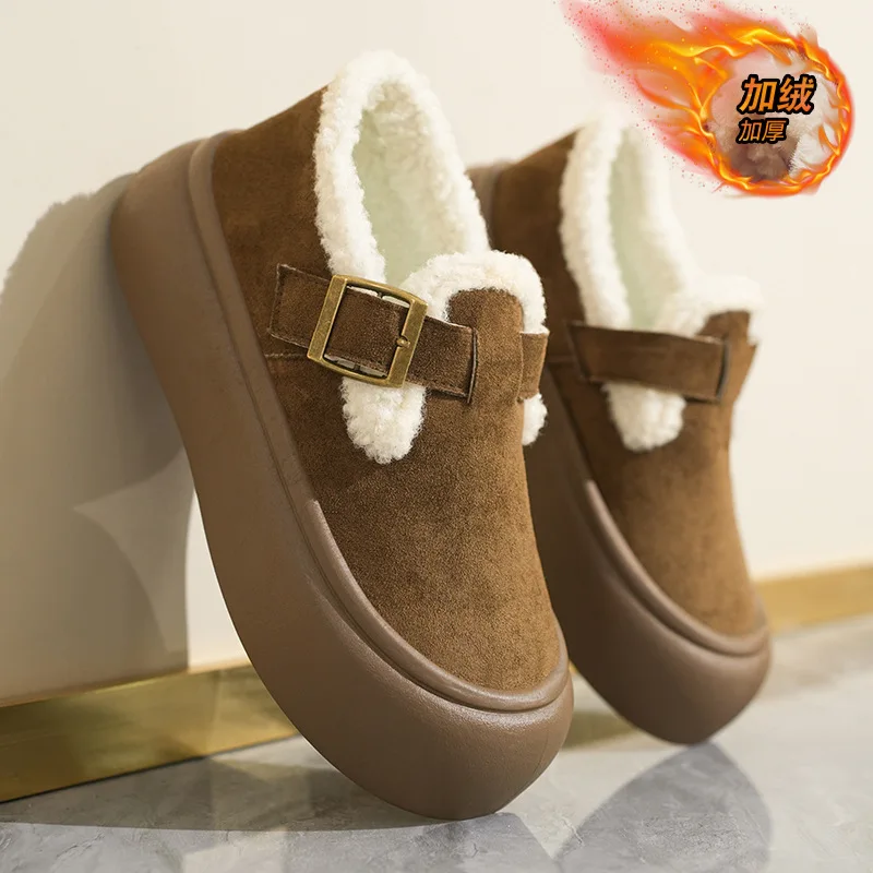 Winter Fur Women's Shoes Fashion Suede Casual Shoes Plush Warm Cotton Shoes for Women Platform Slip-On Snow Boots Zapatos Mujer
Winter Fur Women's Shoes Fashion Suede Casual Shoes Plush Warm Cotton Shoes for Women Platform Slip-On Snow Boots Zapatos Mujer
