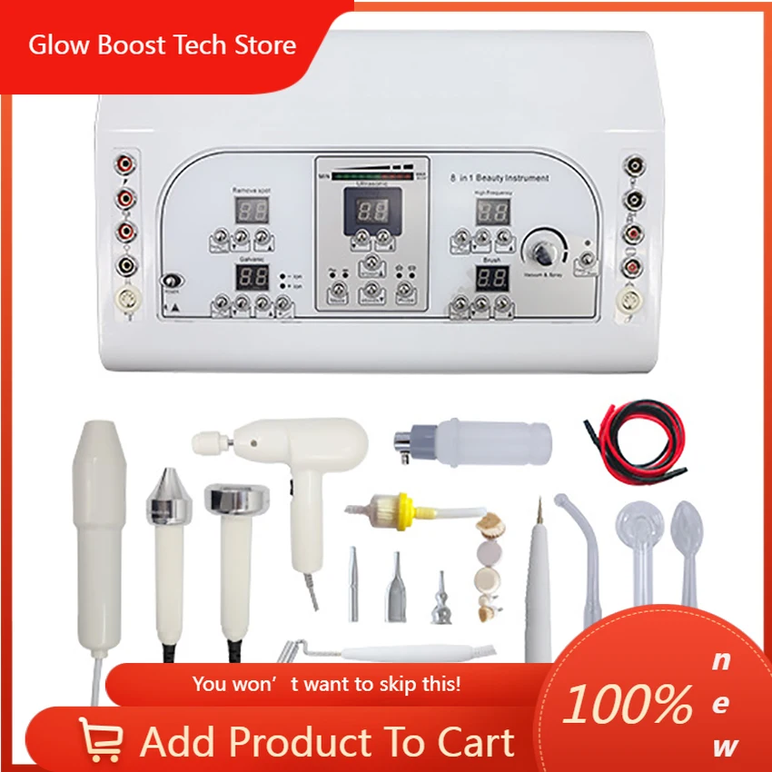 NY8-In-1 Face Care Ultrasonic introduction instrument Fast blackhead grease absorption facial care Beauty Machine
NY8-In-1 Face Care Ultrasonic introduction instrument Fast blackhead grease absorption facial care Beauty Machine