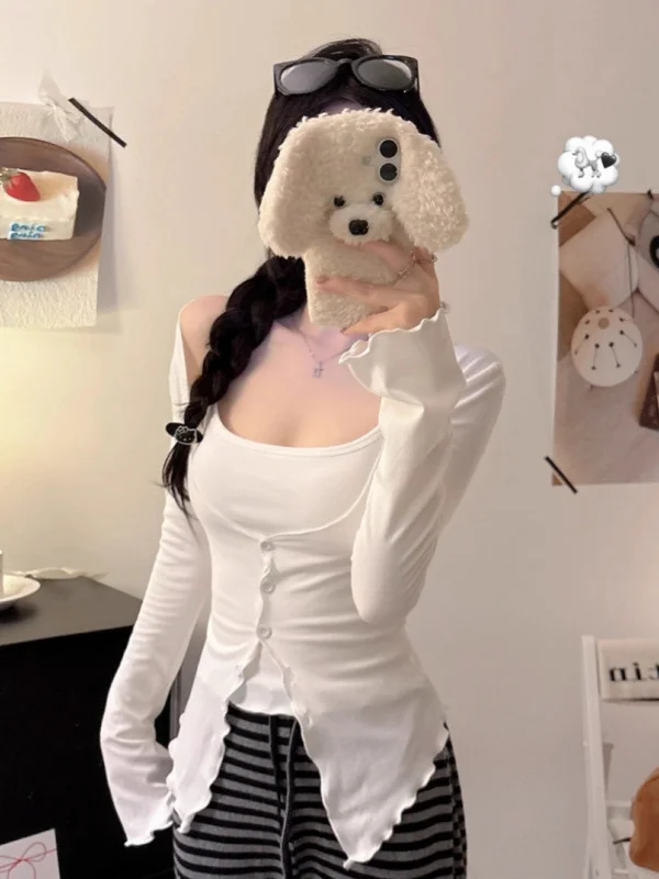 Сексуальный открытый кардиган Spicy Girl Pure Desire Sle Long Sve, женский жилет с внутренним ремешком и нагрудником, модный комплект из двух предметов
Сексуальный открытый кардиган Spicy Girl Pure Desire Sle Long Sve, женский жилет с внутренним ремешком и нагрудником, модный комплект из двух предметов