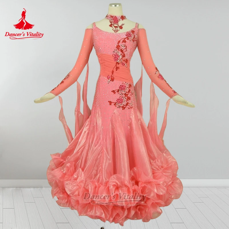 Наряд для соревнований венского вальса на заказ для взрослых, социальные танцы, длинные рукава, роса, плечо, арбуз, красное платье, жизненное количество танцоров
Наряд для соревнований венского вальса на заказ для взрослых, социальные танцы, длинные рукава, роса, плечо, арбуз, красное платье, жизненное количество танцоров