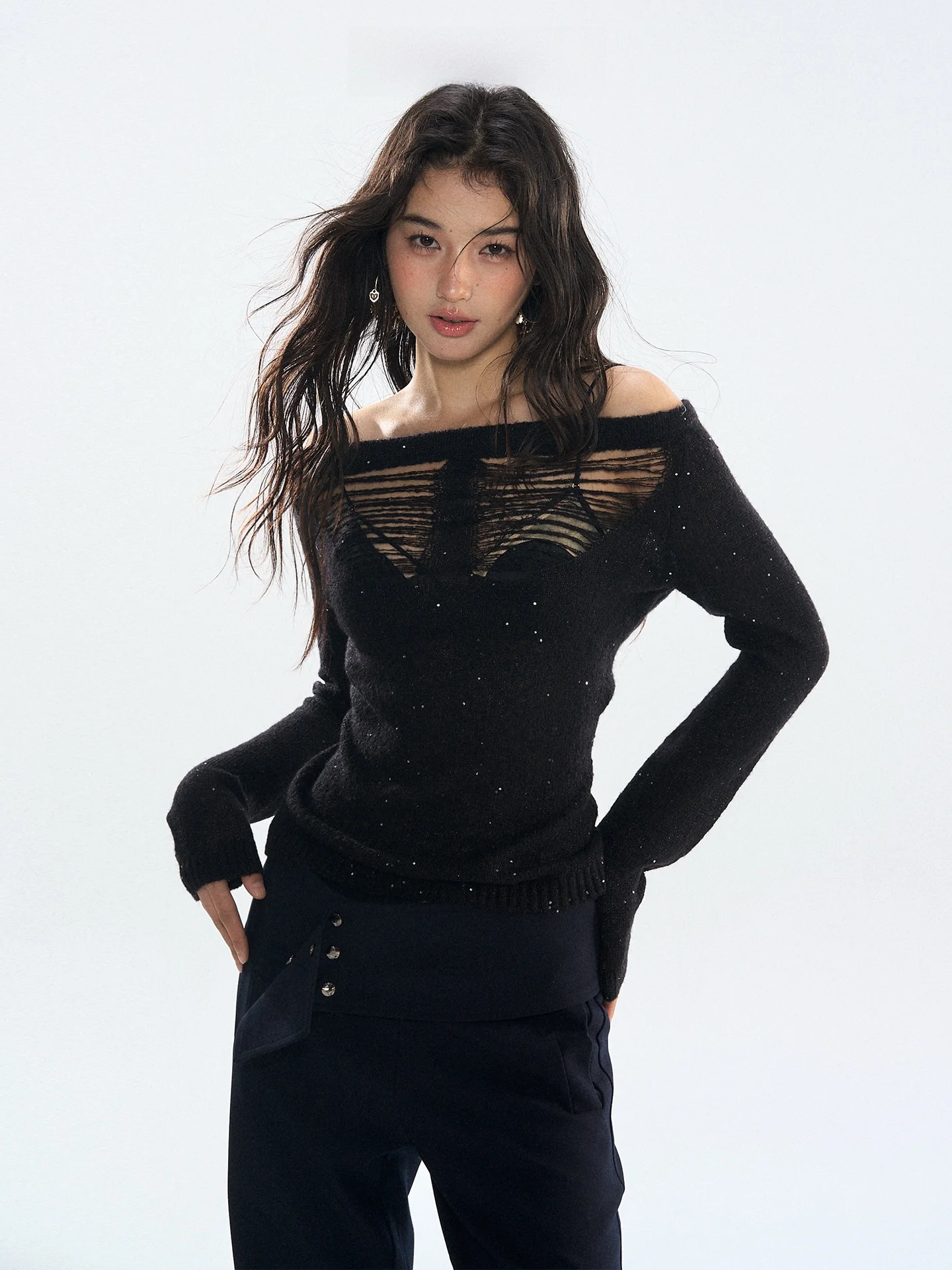 RedBling Original Design Korean Retro Bla Hollow out Knitted Slimming Top Casual Sle Long Sve Regular Fit Spring Wear
RedBling Original Design Korean Retro Bla Hollow out Knitted Slimming Top Casual Sle Long Sve Regular Fit Spring Wear