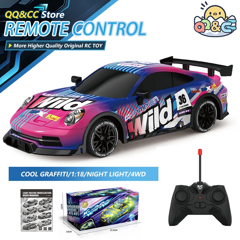 1:18 RC Cars with Light Drift Vehicle With Night Light Off Road Car Children's Toys Remote Control Racing Toy for Boy Kids Gift
1:18 RC Cars with Light Drift Vehicle With Night Light Off Road Car Children's Toys Remote Control Racing Toy for Boy Kids Gift