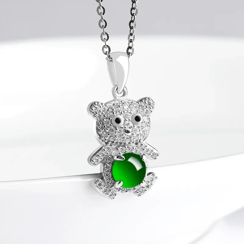 Burmese Jade Bear Pendant Green Fashion Accessories Necklace Jadeite Luxury Natural Men Man Choker 925 Silver Emerald Gift
Burmese Jade Bear Pendant Green Fashion Accessories Necklace Jadeite Luxury Natural Men Man Choker 925 Silver Emerald Gift