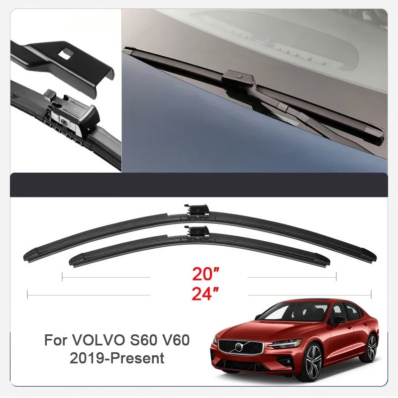 2PCS Car Blade Front Windshield Rubber With Water Spray Wiper For VOLVO S60 V60 19-25,XC60 18-26 Blades Accessories
2PCS Car Blade Front Windshield Rubber With Water Spray Wiper For VOLVO S60 V60 19-25,XC60 18-26 Blades Accessories