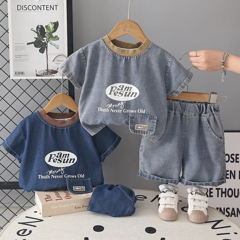 Boys Denim Clothes Sets Summer 2026 Children T-shirts Short Pants 2pcs Casual Suit For Baby Tracksuits Kids Outfits Toddler 2 3Y
Boys Denim Clothes Sets Summer 2026 Children T-shirts Short Pants 2pcs Casual Suit For Baby Tracksuits Kids Outfits Toddler 2 3Y