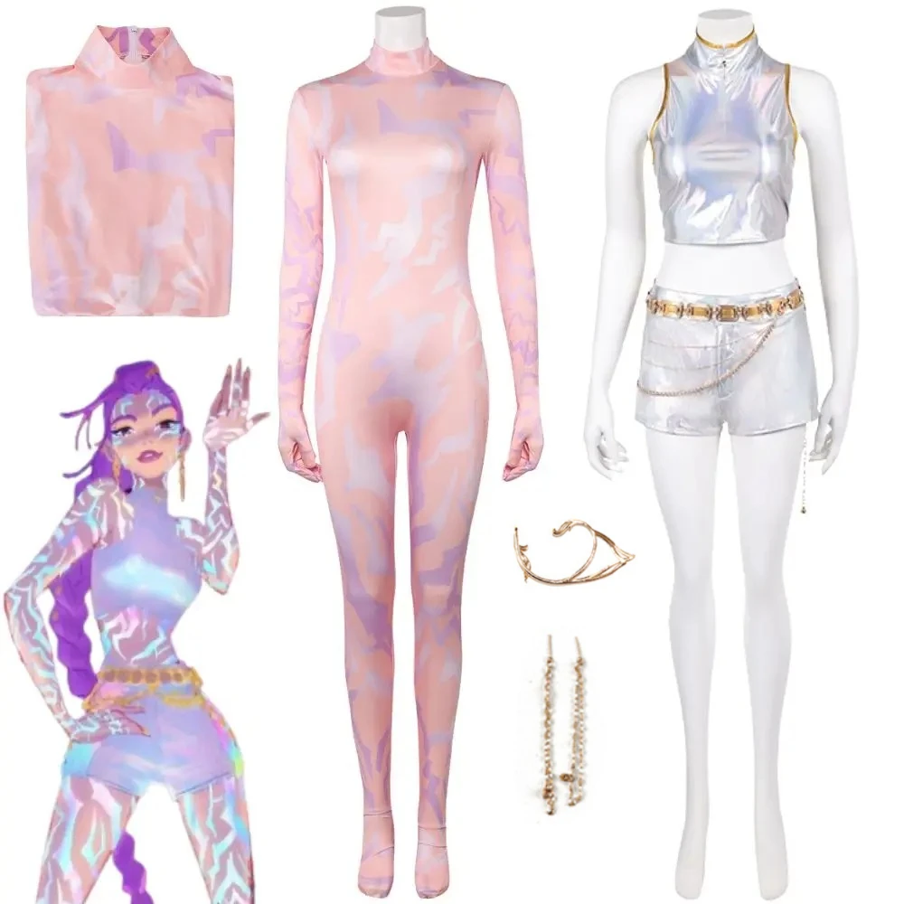 Kpop Demon Hunters Rumi Cosplay Fantasy Costume Disguise for Women Girls Jumpsuit Top Shorts Outfits Halloween Carnival Outfit 
Kpop Demon Hunters Rumi Cosplay Fantasy Costume Disguise for Women Girls Jumpsuit Top Shorts Outfits Halloween Carnival Outfit