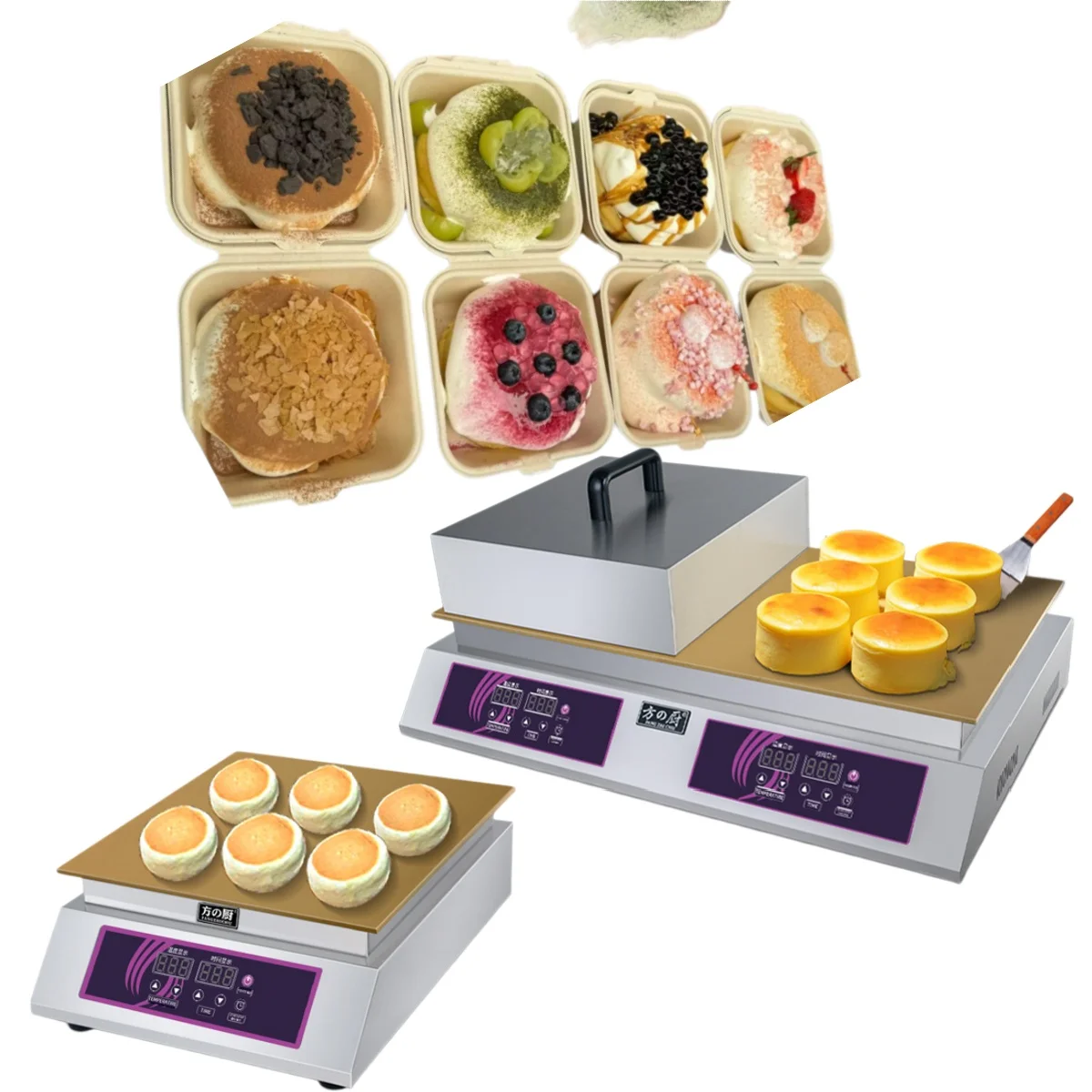 Commercial Double Plates Pancake Souffle Maker 110v 220v Stainless Steel Japanese Cheese Cake Machine for Bakery Shop
Commercial Double Plates Pancake Souffle Maker 110v 220v Stainless Steel Japanese Cheese Cake Machine for Bakery Shop