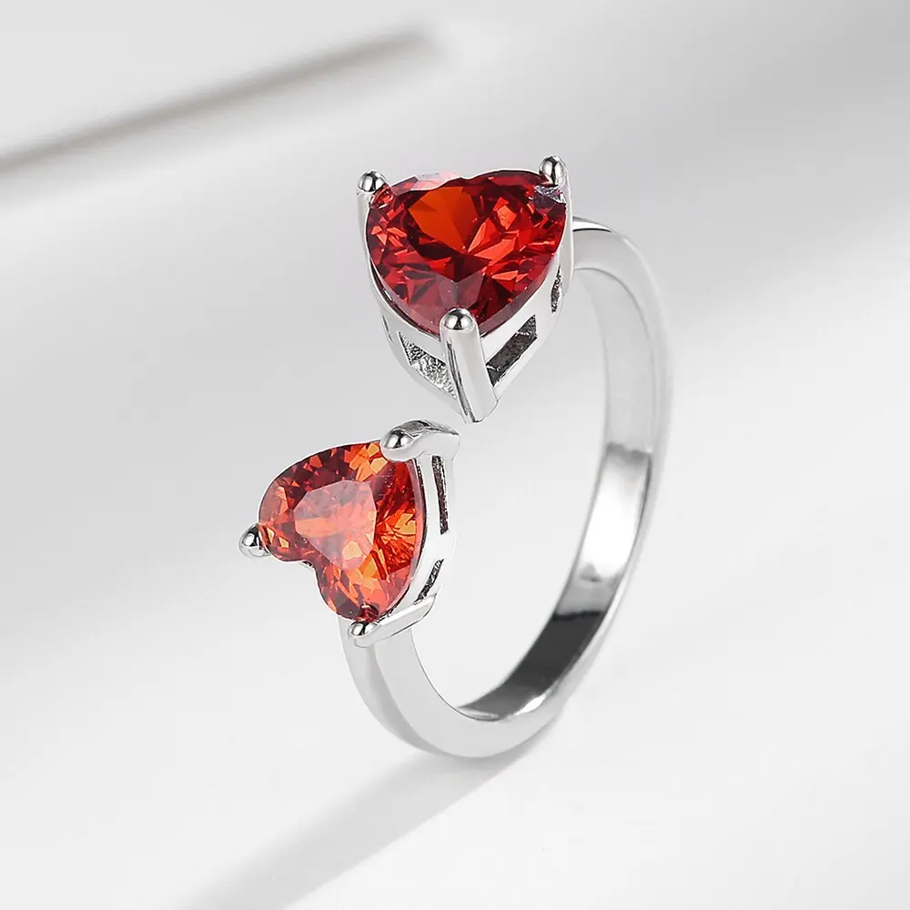 925 Sterling Silver Stylish Exquisite Red Love Zircon Ring Birthday Party Anniversary Gift
925 Sterling Silver Stylish Exquisite Red Love Zircon Ring Birthday Party Anniversary Gift